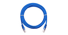 NETLAN EC-PC4UD55B-BC-PVC-100-BL-5 Коммутационный шнур U/UTP 4 пары, Кат.5е PVC нг(B), синий, 10м