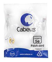 Патч-корды Cabeus PC-UTP-RJ45-Cat.5e-0.3m-WH