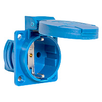 EKF ps-112-16-220 Розетка 112 панельная скрытая с крышкой 2Р+PЕ 16А 220В IP44