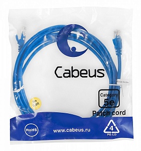 Патч-корд Cabeus PC-UTP-RJ45-Cat.5e-3m-BL  синий