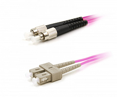 LANMASTER LAN-2SC-2FC/OM4-2.0 Патч-корд оптический, дуплексный, SC/PC-FC/PC, OM4, LSZH, 2.0 м
