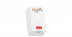 NIKOMAX NMC-MB1P-ST-WT Корпус настенной розетки, 1 порт, под модули-вставки типа Keystone, со шторко