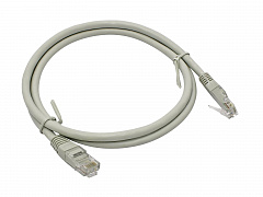 Datarex DR-180007 Коммутационный шнур U/UTP категория 5e PVC 1,0 м, серый