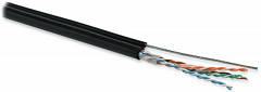 Hyperline UUTP4-C5E-S24-2SW-OUT-PE-BK-500 (500 м) Кабель витая пара U/UTP, кат.5e, 4 пары (24 AWG)