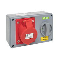 EKF ps-1424-32-380 Розетка с блокировкой и выключателем 1424 3Р+РЕ 32А 380В IP44