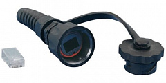 Hyperline PLUG-IE-8P8C-P-C5-SH Промышленный разъем RJ-45 (8P8C) под витую пару, IP67, категория 5e,