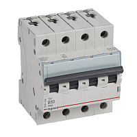 LEGRAND 403907 Автоматический выключатель TX3 6000, 10 кА, тип характеристики B, 4П, 400 В~, 50 А