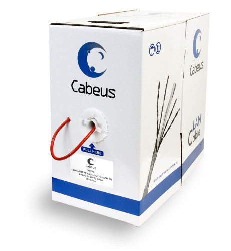 Кабель витая пара Cabeus UTP-4P-Cat.5e-SOLID-LSZH-RD