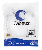Патч-корды Cabeus PC-UTP-RJ45-Cat.5e-0.5m-WH-LSZH