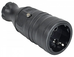 IEK OM-KR20-16-20-P1-00-K02 OMEGA Розетка переносная РБп14-1-0м IP20 черная
