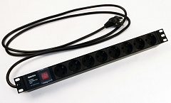Hyperline SHE19-8SH-S-2.5EU Блок розеток для 19