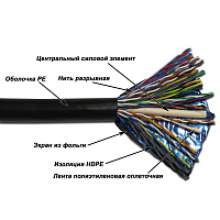 TWT TWT-5EFTP25-OUT Кабель FTP, 25 пар, Кат.5e, для внешней прокладки, -40°С - +75°С, 305 метров