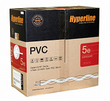 Hyperline UUTP4-C5E-S24-IN-PVC-WH-305 Кабель витая пара, неэкранированная U/UTP, категория 5e, белый