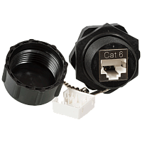 LANMASTER LAN-OK45S6/180-WP Индустриальный модуль Keystone, RJ45, cat.6, STP, 180 градусов, IP68