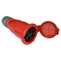 LANMASTER LAN-IEC-309-32A3P/F Розетка IEC 309 трехфазная, 32A, 380V, разборная, красная
